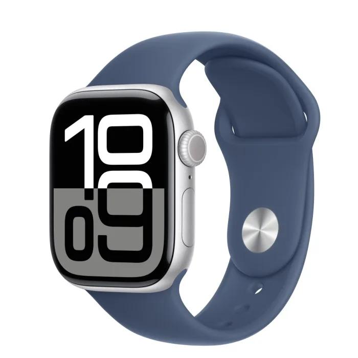 Apple Watch S10 42mm Silver-Denim Band S/M