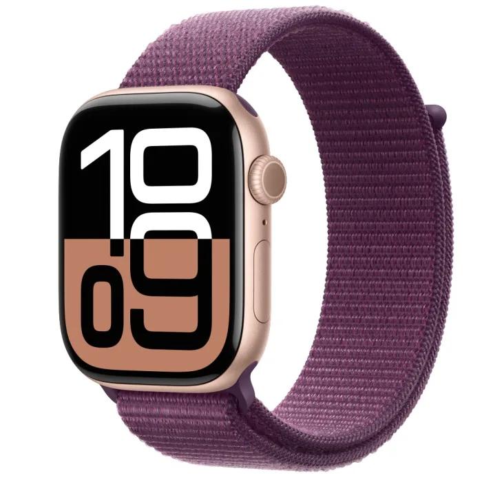 Apple Watch S10 46mm RoseGold-Plum Sport Loop