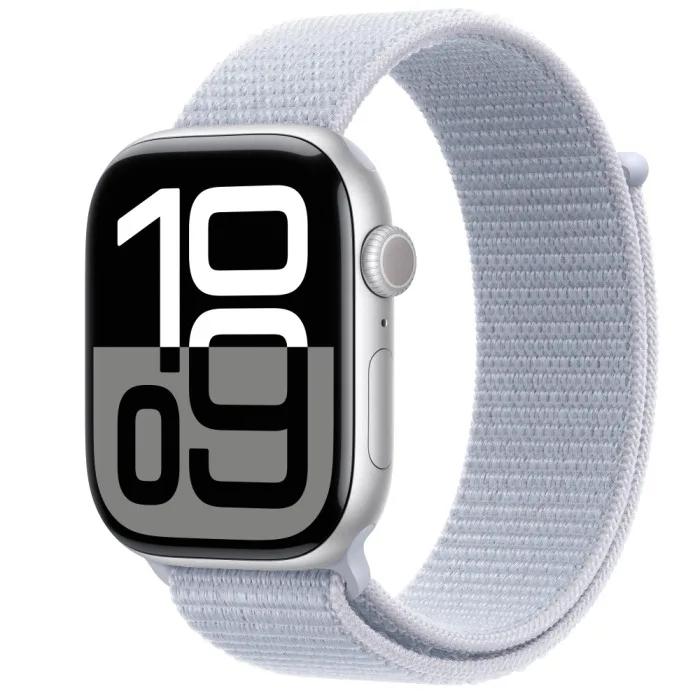 Apple Watch S10 46mm Silver-Blue Sport Loop