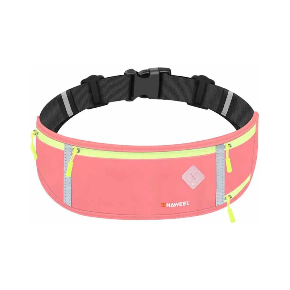 Haweel Running Waist Belt Bag Pink
