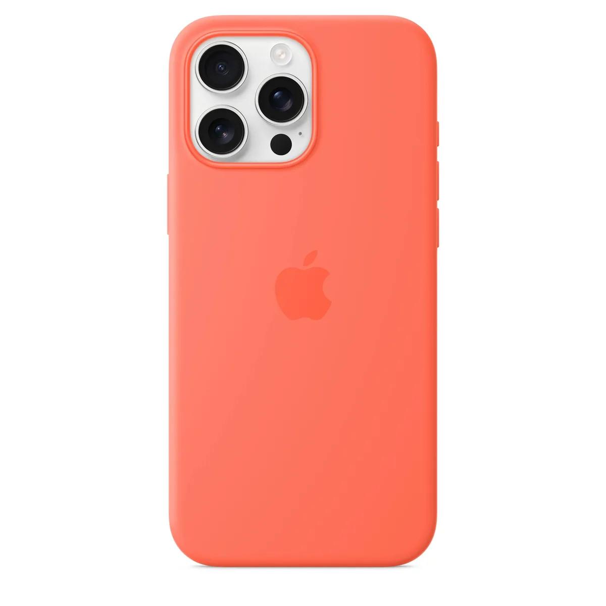 Apple iPhone 16 Pro Max Silicone Case with MagSafe – Tangerine