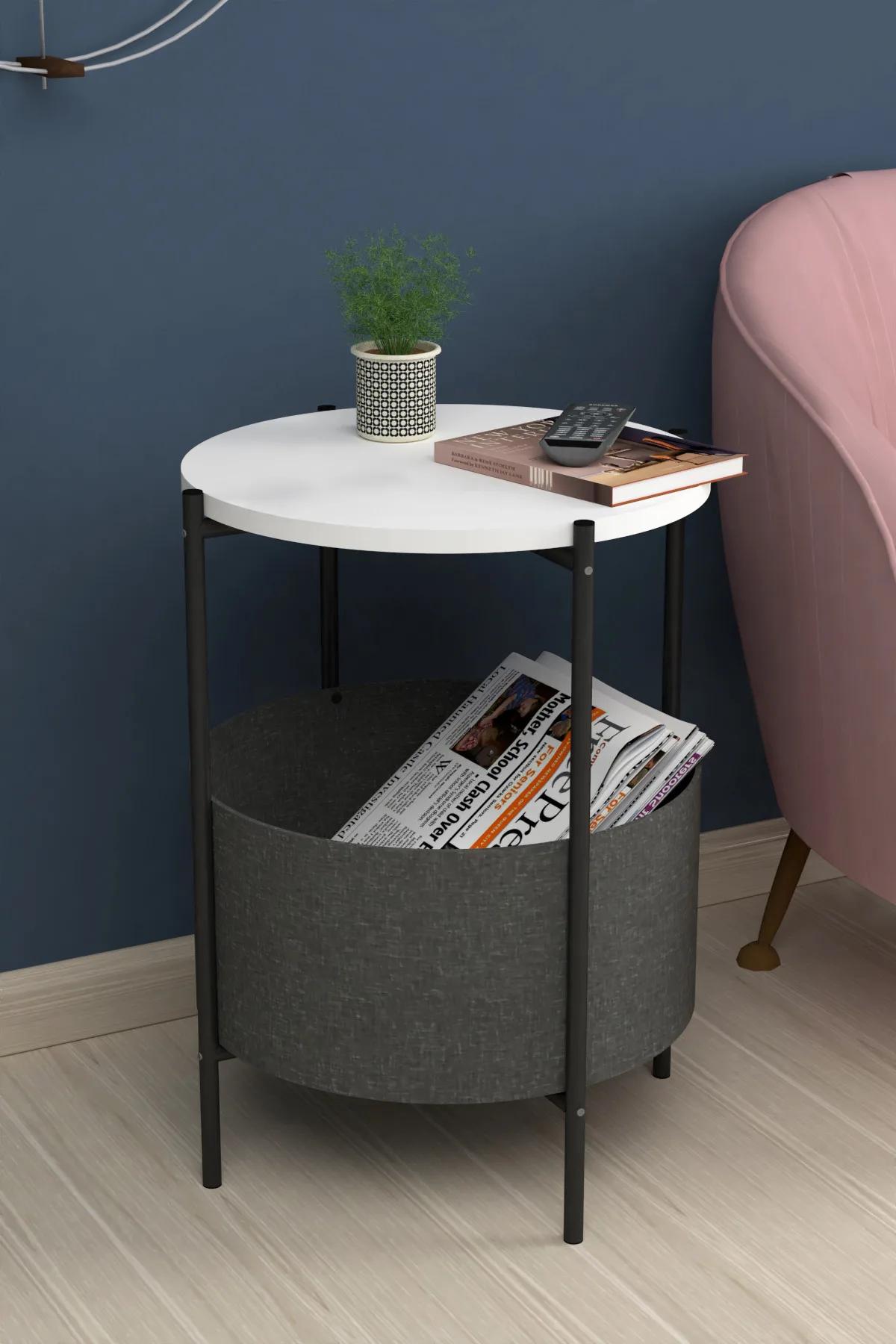Mobilje Coffee TABLE WITH BAG WHITE