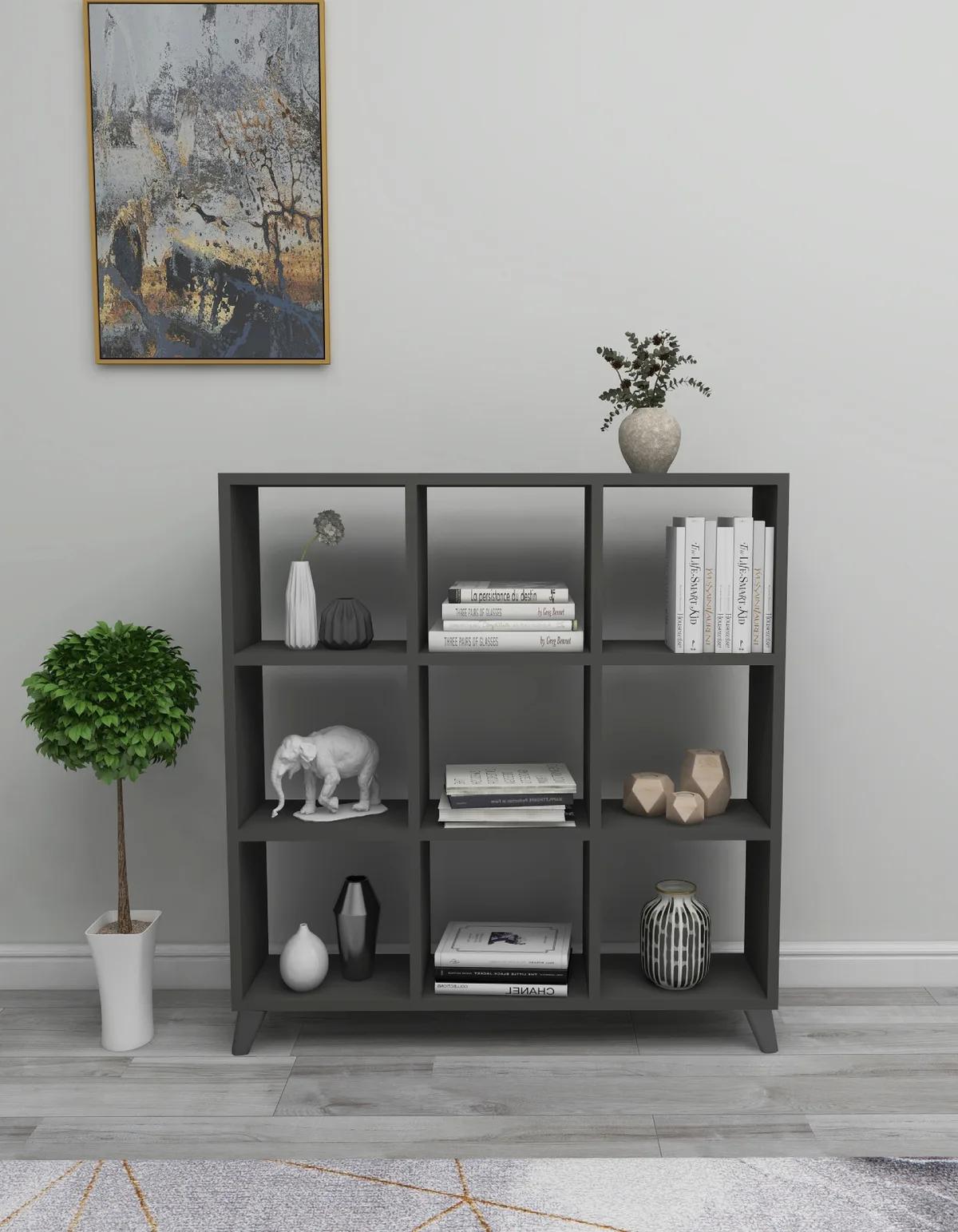 Mobilje CUBE/Square Bookshelf - Anthracite