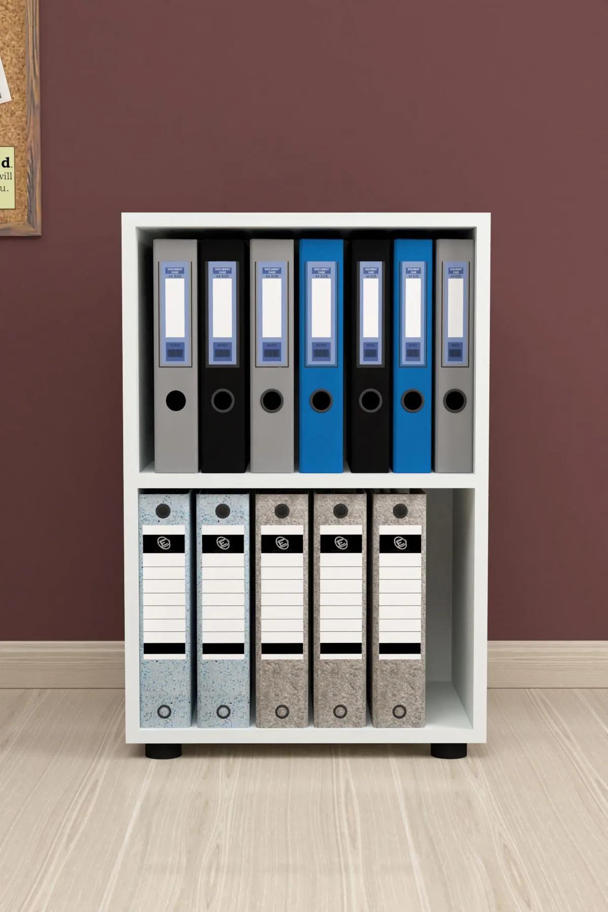 Mobilje Folder WITH 2 Shelves - WHITE