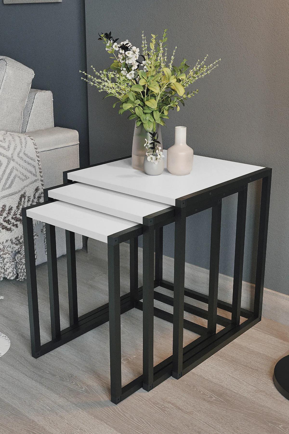 Mobilje METAL Nesting TABLE - WHITE