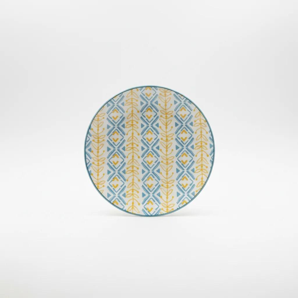 Pjate / 19cm / Verdhe - Blu / Porcelan