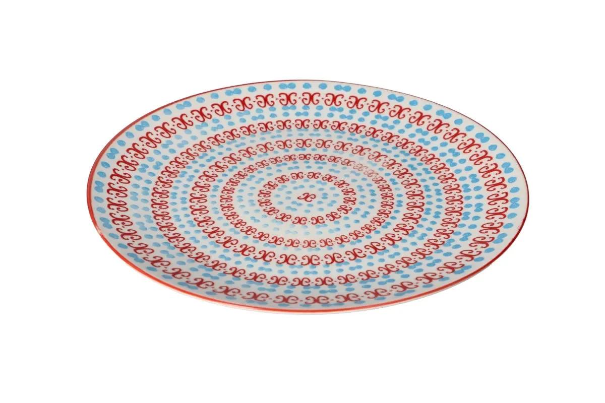 Pjate / 26.5cm / Kuqe - Blu / Porcelan