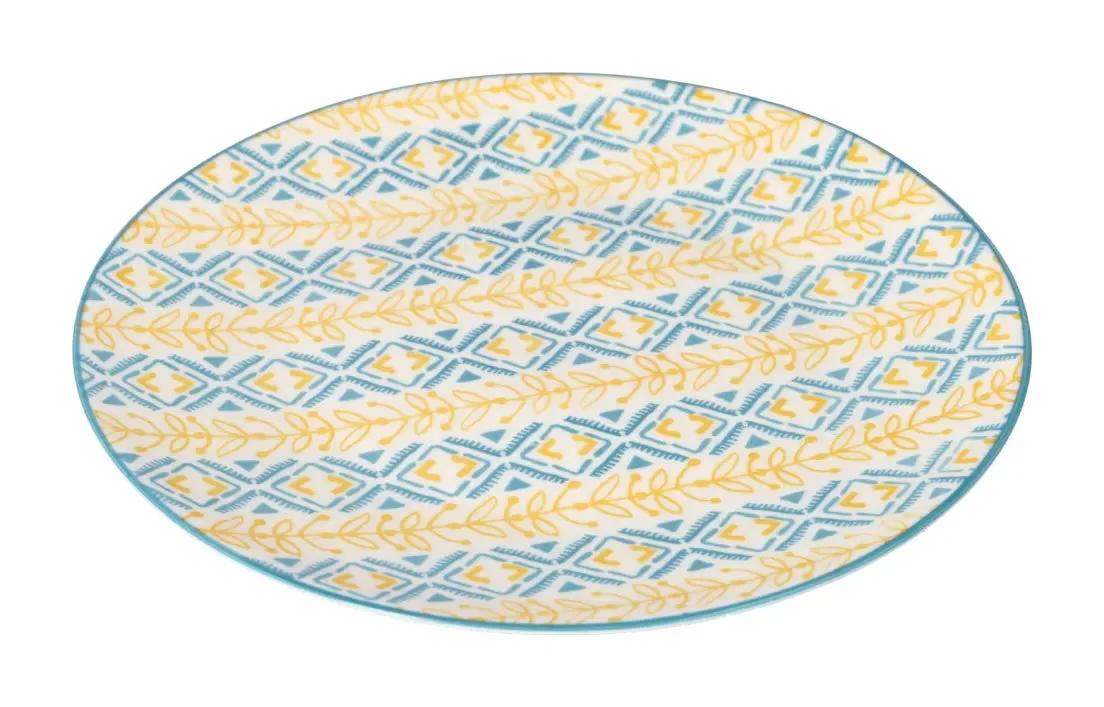 Pjate / 26.5cm / Verdhe - Blu / Porcelan