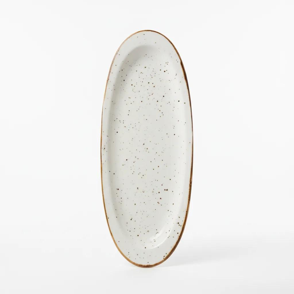 Pjate / 31.5cm / Bardhe - Gold / Porcelan