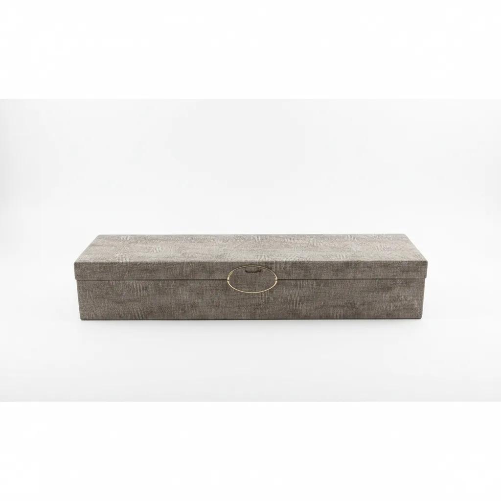 Set 2 kuti PU/ gri-kafe