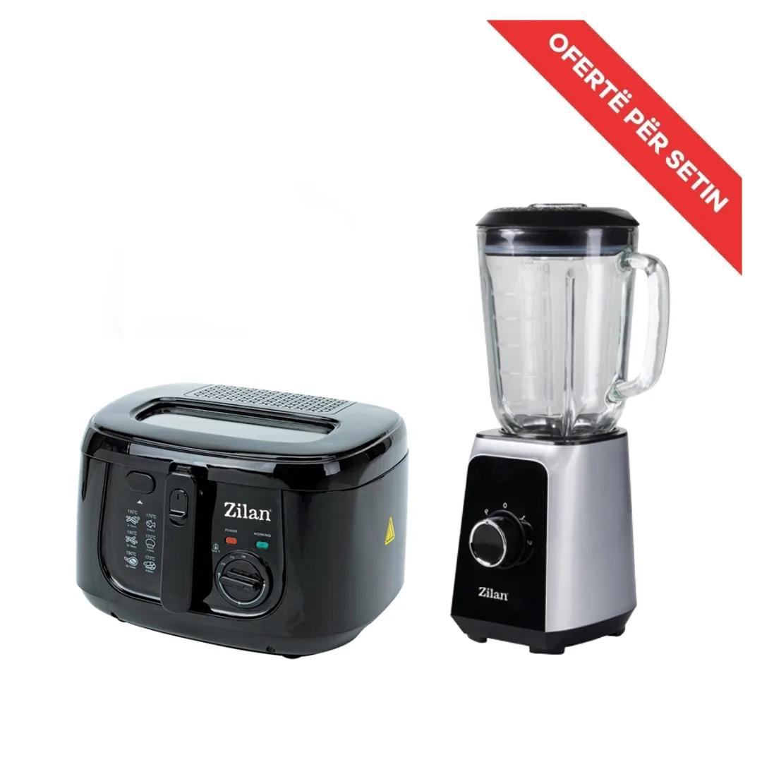 Set Friteze me Vaj Zilan ZLN2317 2.5L 1800W + Blender Tavoline Zilan ZLN3925 1.5L 1000W