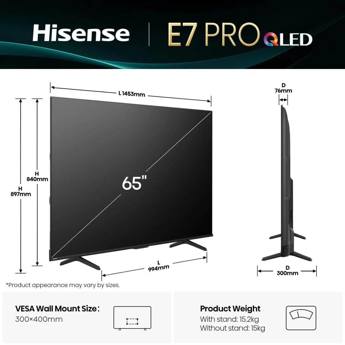 TV Hisense 65E7Q PRO