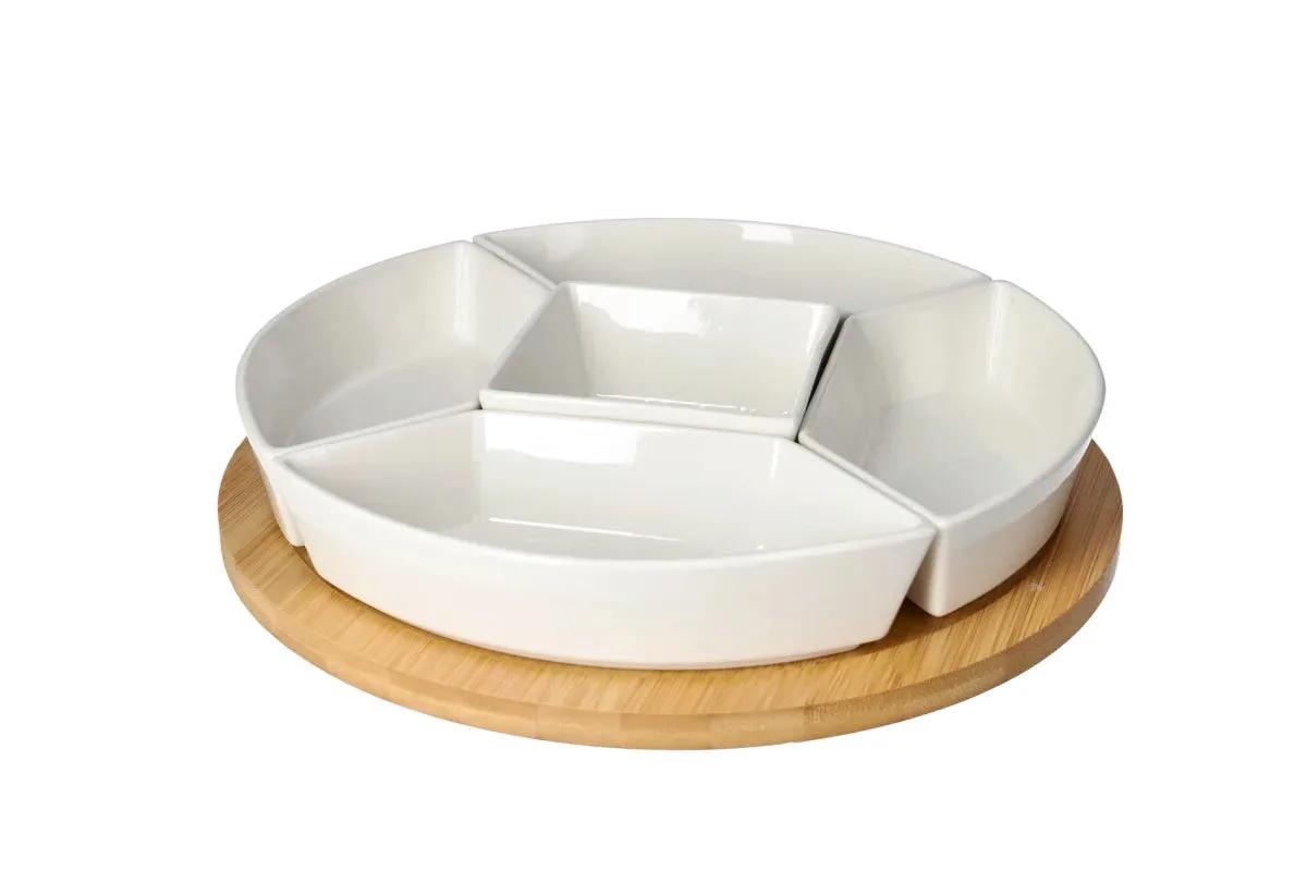 Pjate Servirje Bamboo dhe 5 pjata / 32cm