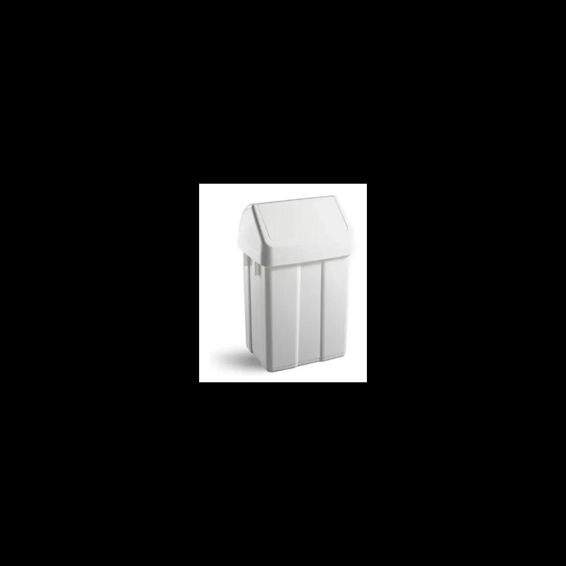 FILMOP 8169 Kosh mbeturinash plastik I bardhe me kapak lavieres 25lt