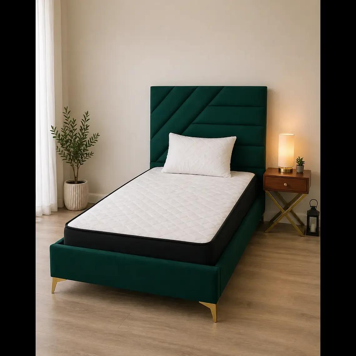 Set Krevat Arte Jeshile (90x190) + Dyshek Starflex 19x90x190cm + Jastëk Komfort 40x60 / Zgare Krevati