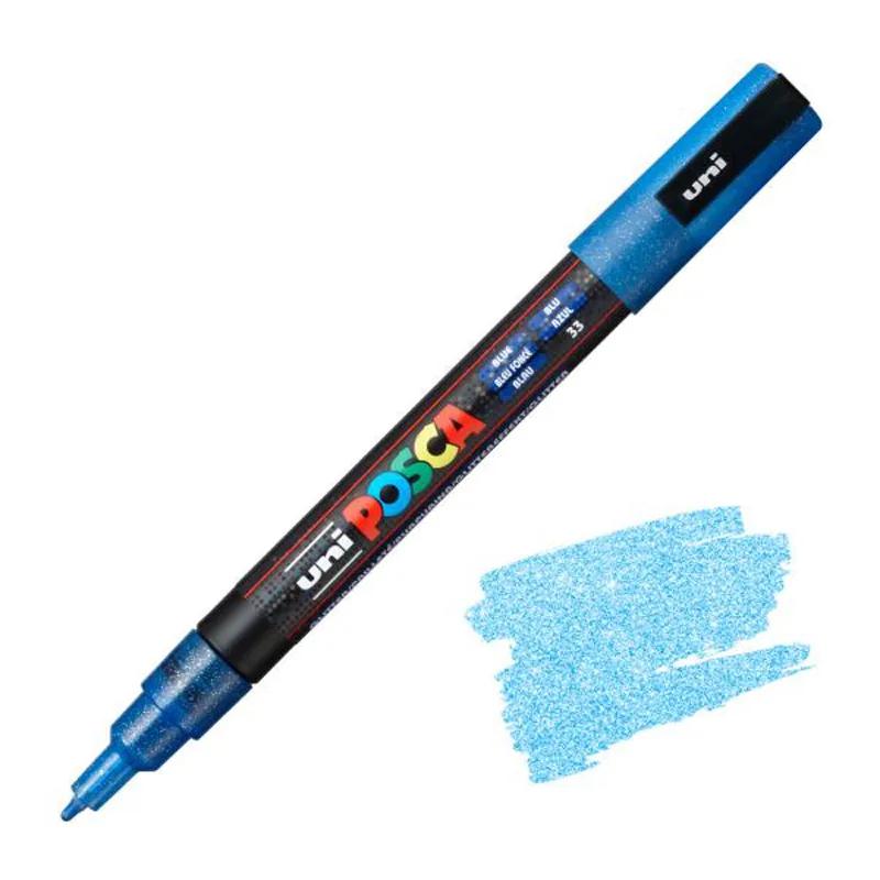 UNI Marker POSCA PC-3M 0.9-1.3 MM Glitter BLUE