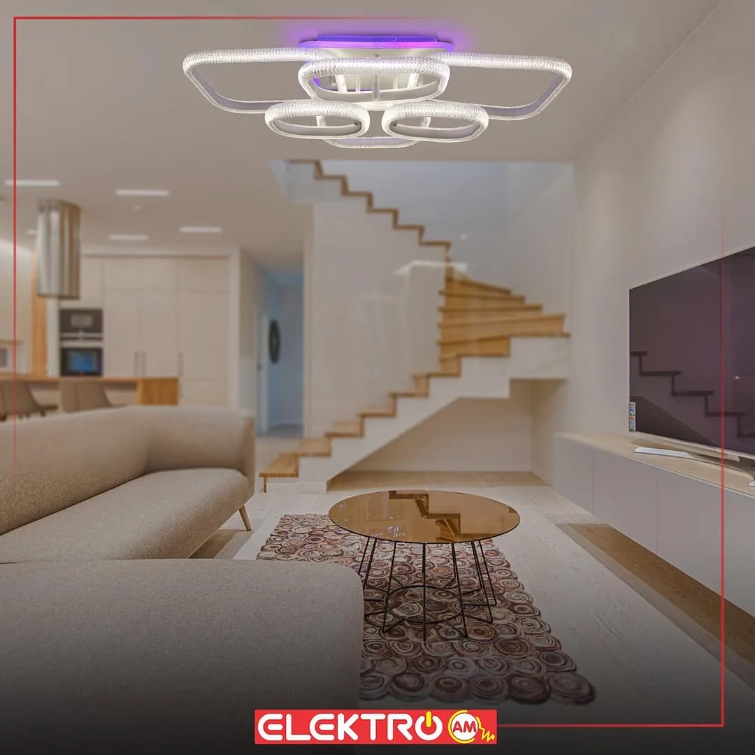 Abazhur LED tavani me kristal MX77061-+2
