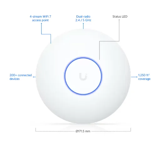Access Point Ubiquiti Networks UniFi , U7 Lite , Wireless / Wifi 7 , U