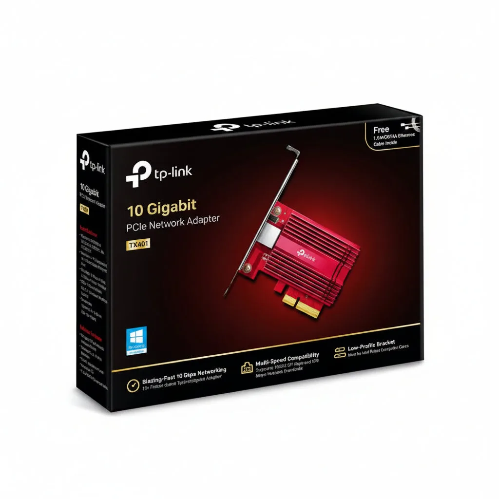 Adapter PCIe TP-Link TX401 , 10 Gigabit RJ45 Ethernet PCIe Network Ada