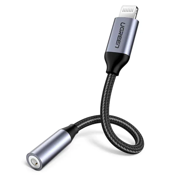 Adapter Ugreen Lightning to 3.5mm Female Jack 10cm Black 30756