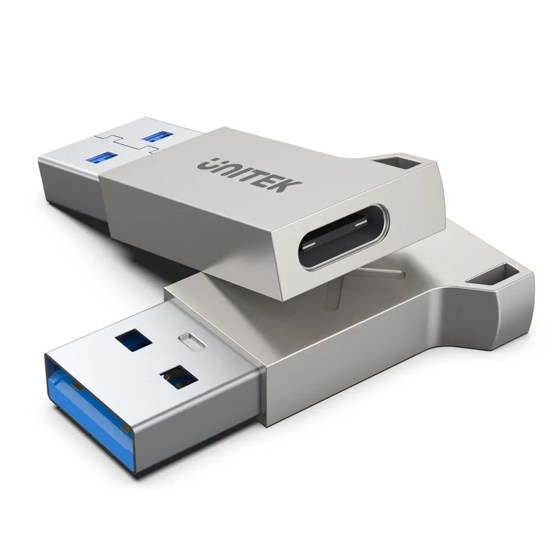 Adapter Unitek USB-A Male to USB-C Female , 3.2 Gen1 , Silver , A1034N