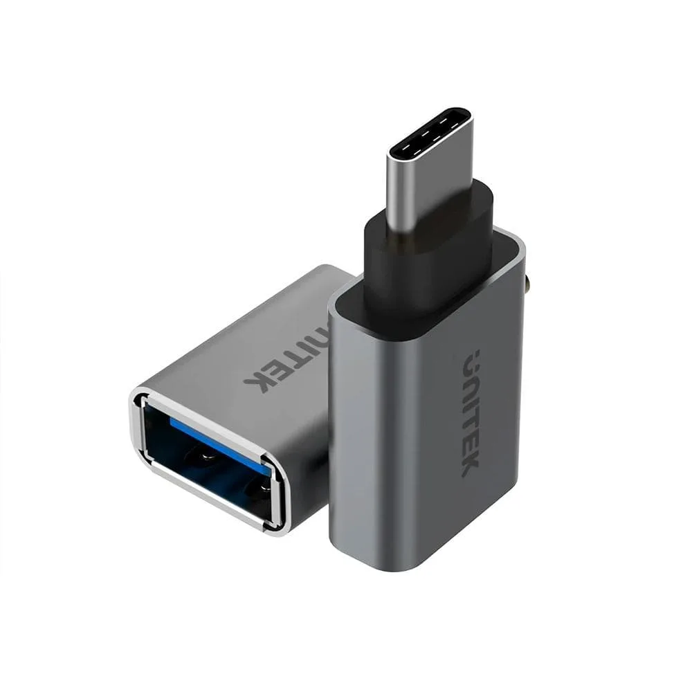Adapter Unitek USB-C Male to USB-A Female , Metallic Silver , Y-A025CG