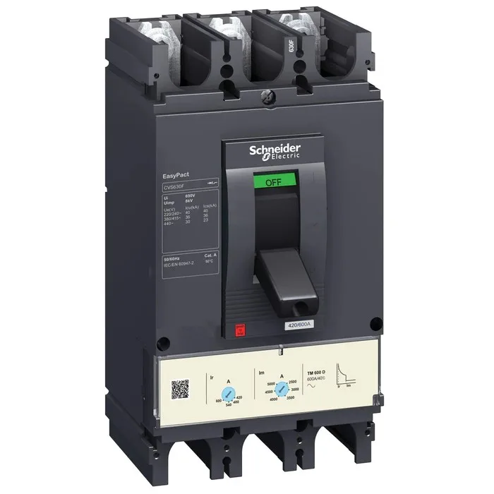 AES 3P 630A – Ndërprerës Schneider Electric EasyPact CVS630F LV563306 – 630 A, 36 kA, 3P, njësia TM-D