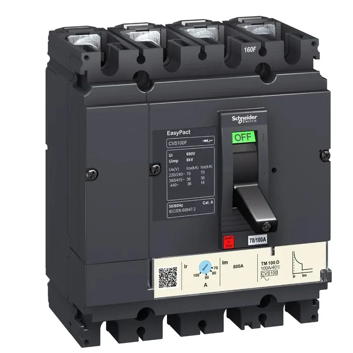 AES 4P 250A – Ndërprerës Schneider Electric EasyPact CVS250B LV525313 – 250 A, 25 kA, 4P, njësia TM-D
