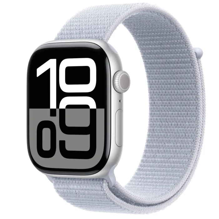 Apple Watch S10 46mm Silver-Blue Sport Loop