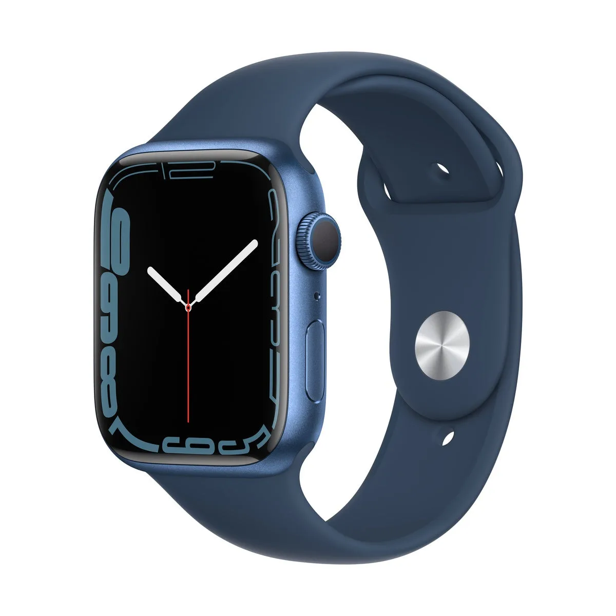 Apple Watch S7 GPS, 45mm Blue Aluminium Case with Abyss Blue Sport Band - Regular