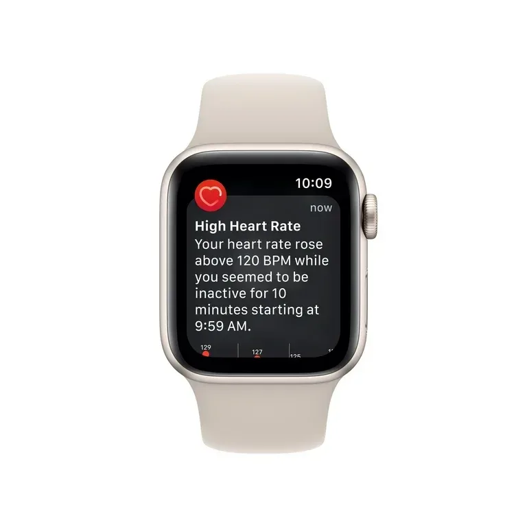 Apple Watch SE2 v3 GPS 44mm Starlight Alu Case with Starlight Sport Band - M