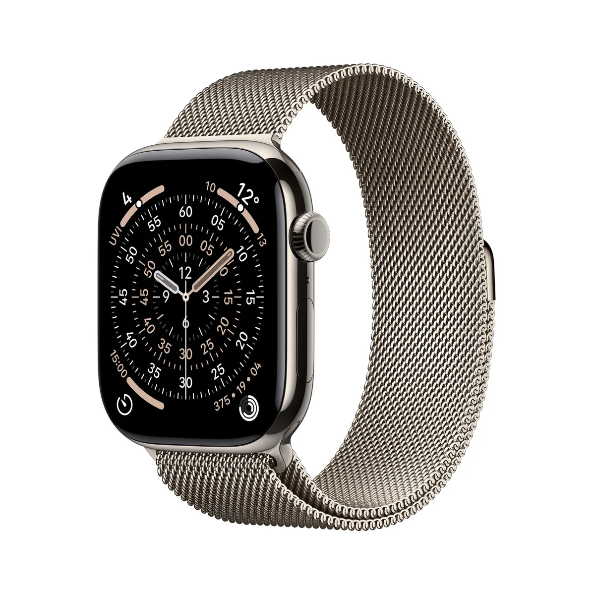 Apple Watch Series 11 GPS + Cellular 42mm Natural Titanium Case with Natural Milanese Loop