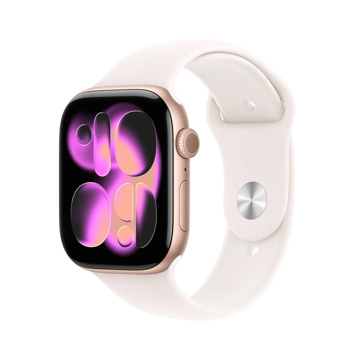 Apple Watch Series 11 GPS + Cellular 42mm Rose Gold Aluminium Case with Light Blush Sport Band - S/M