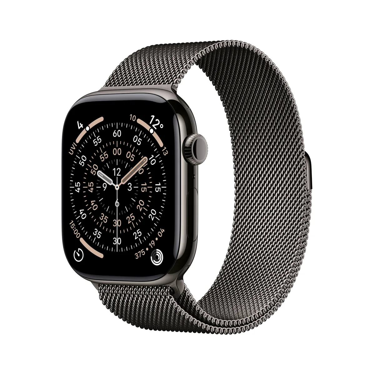 Apple Watch Series 11 GPS + Cellular 42mm Slate Titanium Case with Slate Milanese Loop
