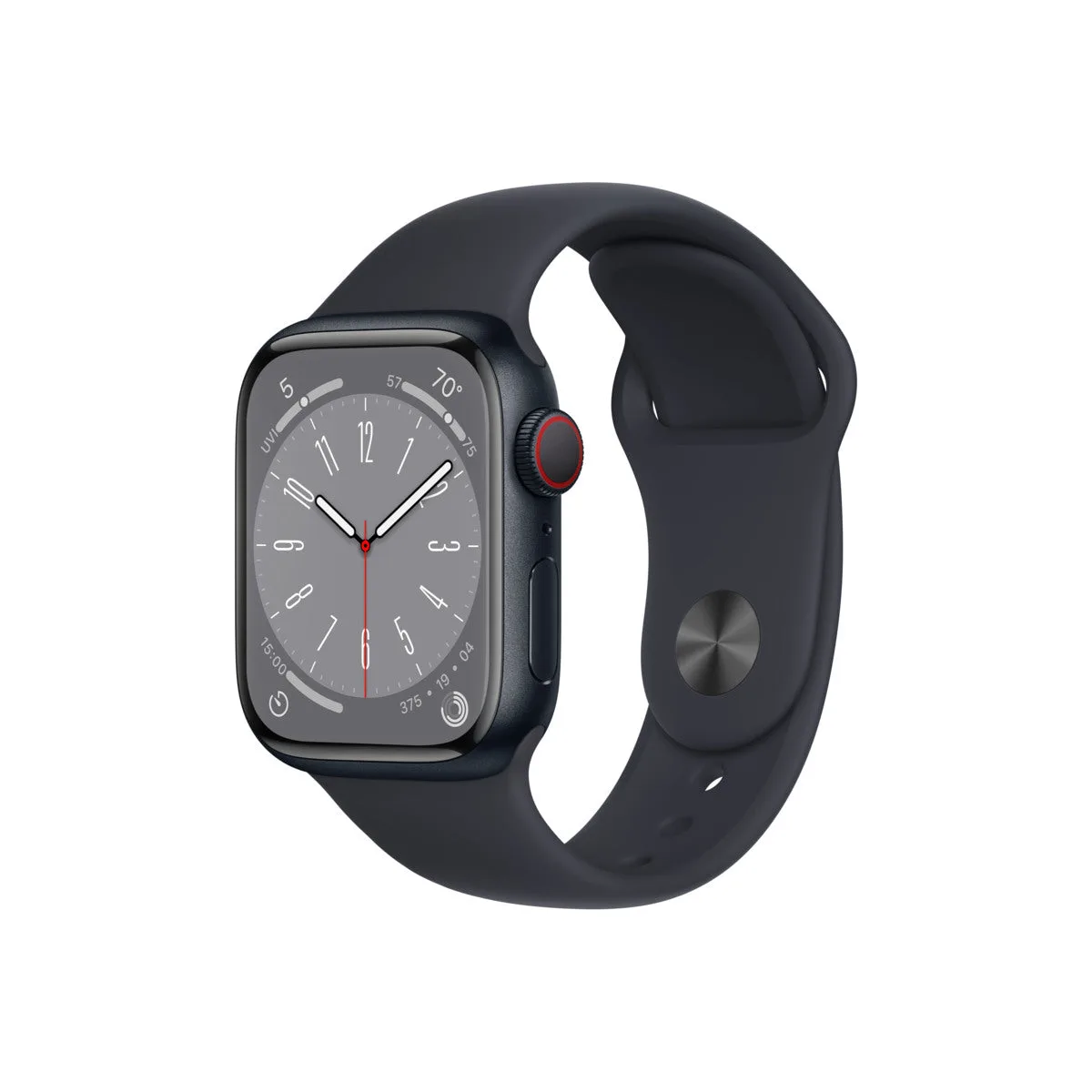 Apple Watch Series 8 GPS + Cellular 41mm Graphite Stainless Steel Case with Midnight Sport Band - Regular