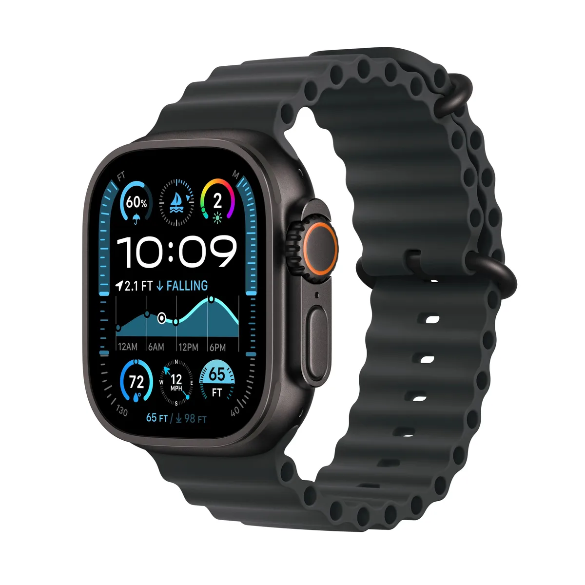 Apple Watch Ultra 2 GPS + Cellular 49mm kuti titani i zi me byzylyk Ocean të zi