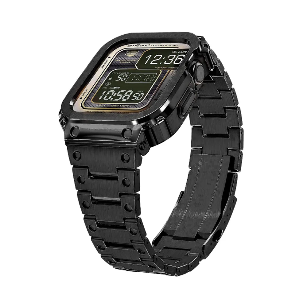 Metalic Apple Watch 45 mm Protective Case Black