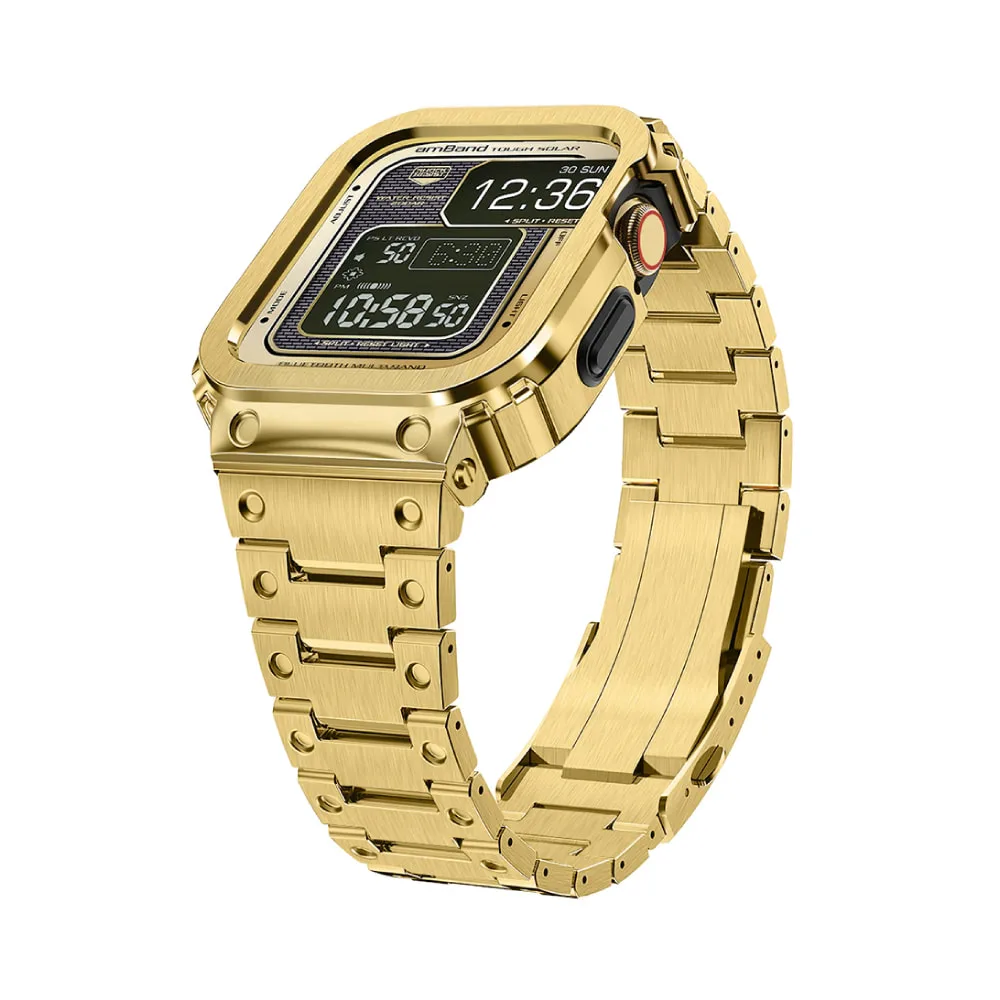 Metalic Apple Watch 45 mm Protective Case Gold