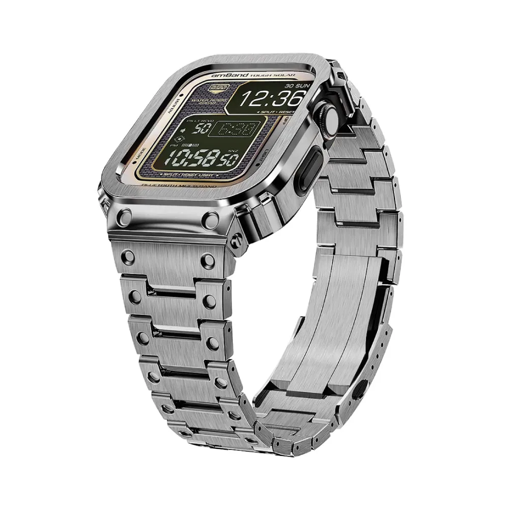 Metalic Apple Watch 45 mm Protective Case Silver