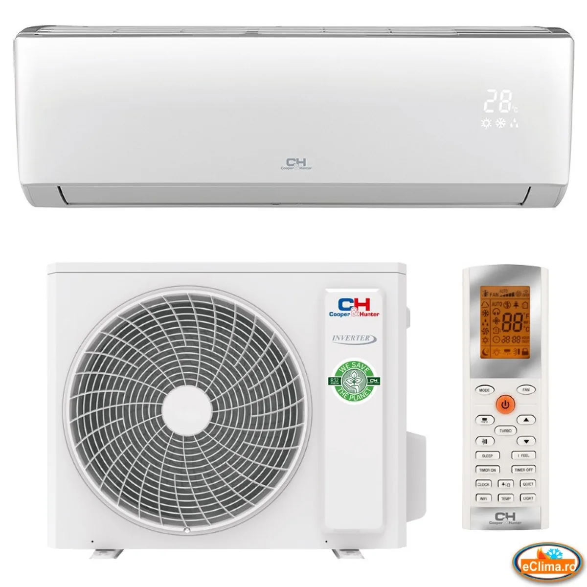 Aparat de aer conditionat Cooper&Hunter Inverter ARCTIC CH-S12FTXLA2-NG,Wifi Inclus,A+++,12.000 Btu-incalzire -25 grC
