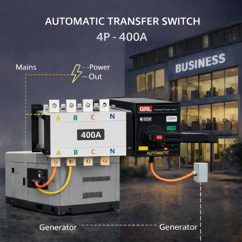 ATS ndërprerës automatik 4P 400A HGLD-400A/4