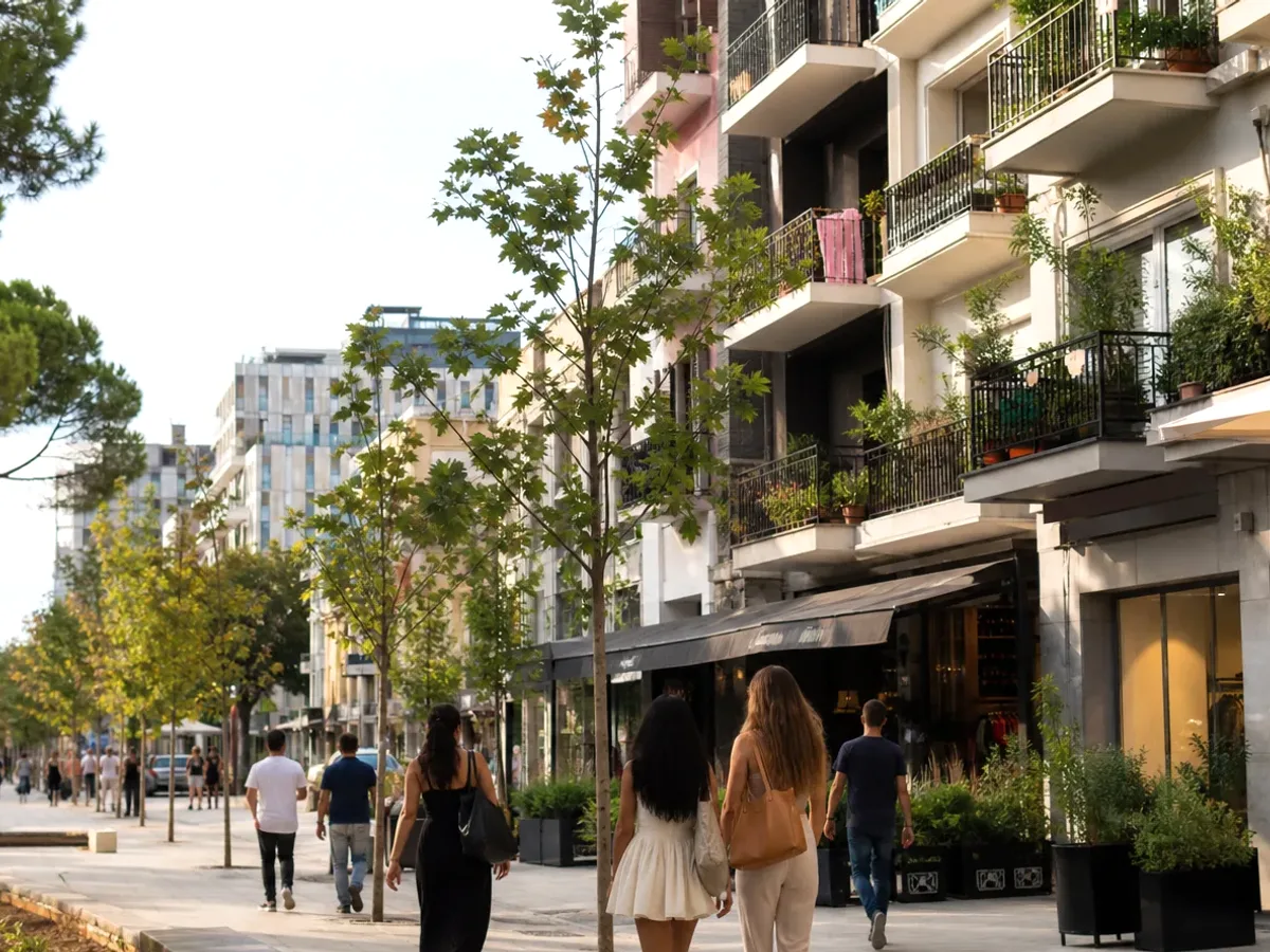 Shopping context for Mobile Phone Headsets — product and retail scene on the Balkans