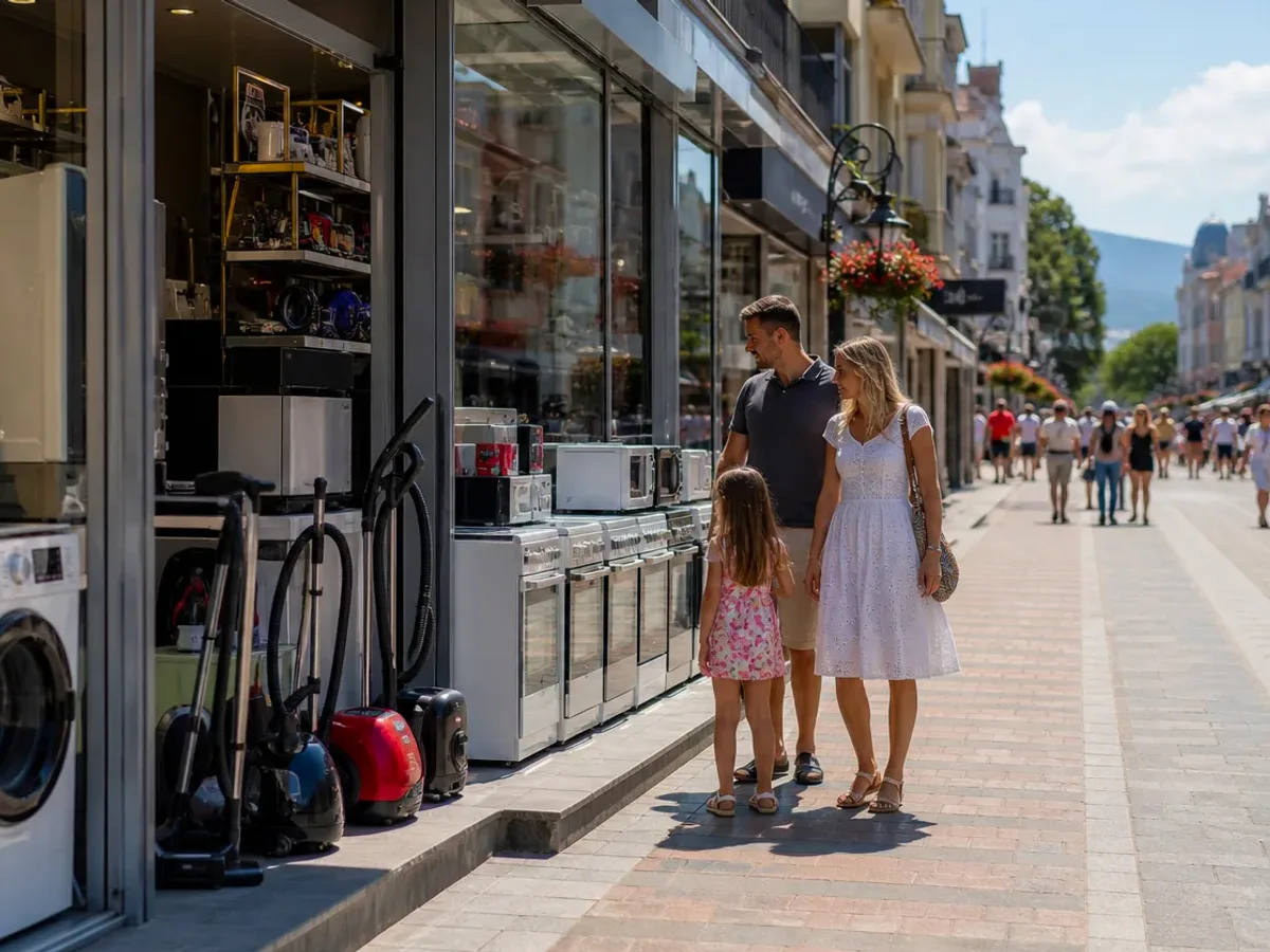 Shopping context for T-Shirts & Tops — product and retail scene on the Balkans