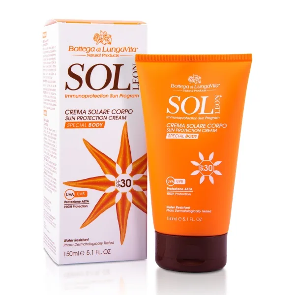 Bottega di LungaVita SOL LEON KREM TRUPI PËR Mbrojtje NGA Dielli SPF30
