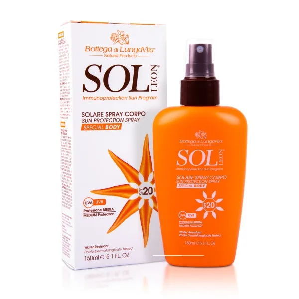 Bottega di LungaVita SOL LEON SPRAY TRUPI PËR Mbrojtje NË Dielli SPF20