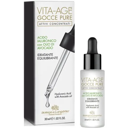 Bottega di LungaVita Vita-Age Gocce Acid Hyaluronik i pastër me vaj avokado