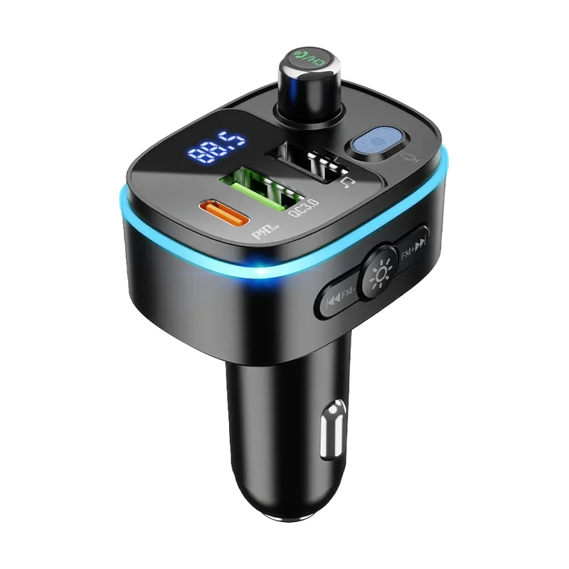 Brzi auto punjač i Bluetooth FM Transmiter Hoco E62 QC3.0 2X Type-A, Type C