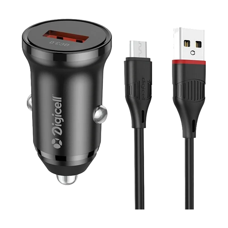 Brzi auto punjač sa Micro kablom Digicell Di-BZ18 USB QC3.0 1M