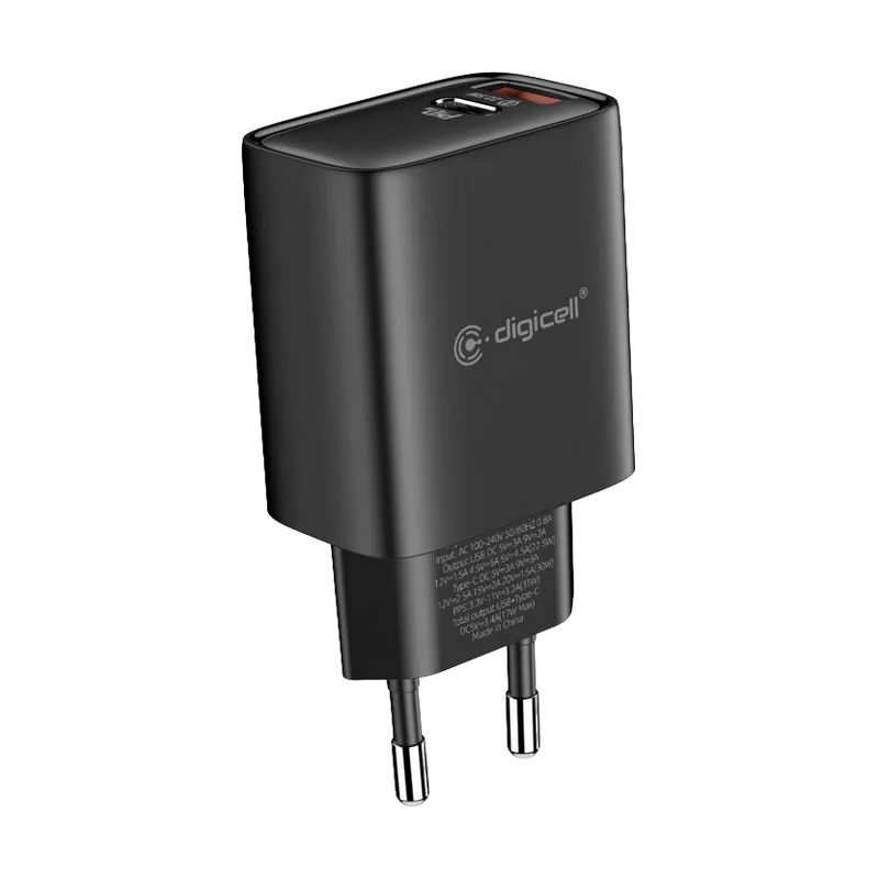 Brzi punjač Digicell Di-DC26 QC3.0 35W Type-C + Type-A