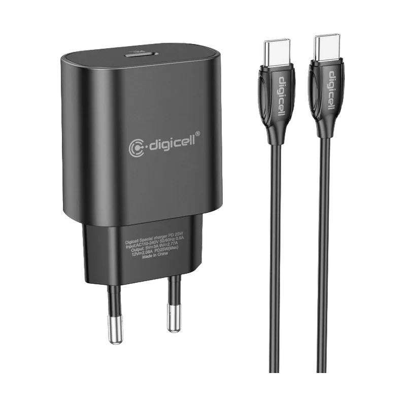 Brzi punjač sa Type-C kablom Digicell Di-DC24 Type-C 25W 1M